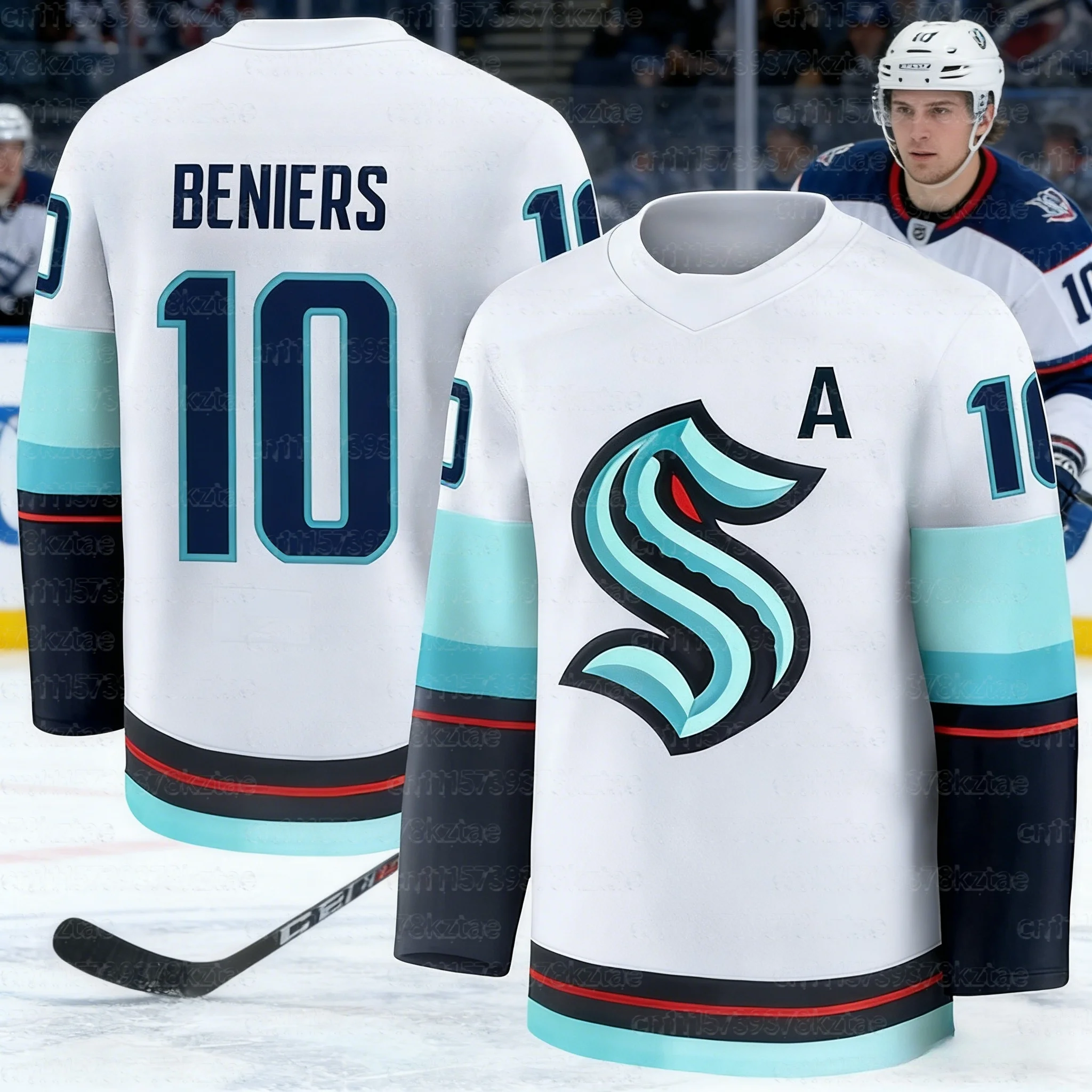 Summer Classic White Ice Hockey Jersey Style Player Name Number Sports T-Shirt Casual Wear Hockey Fan Men Women Family Kids Tees