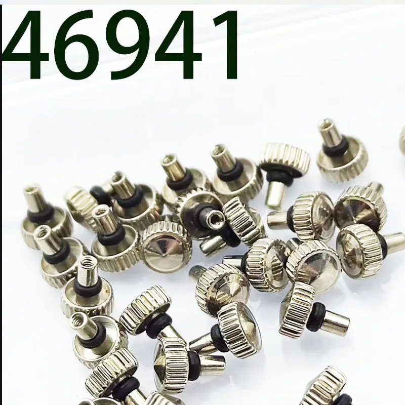 Watch Accessory 46941 Watch Head, Stainless Steel Waterproof Handle, Watch Crown, Adjustable Time Handle Head 2pcs view 6