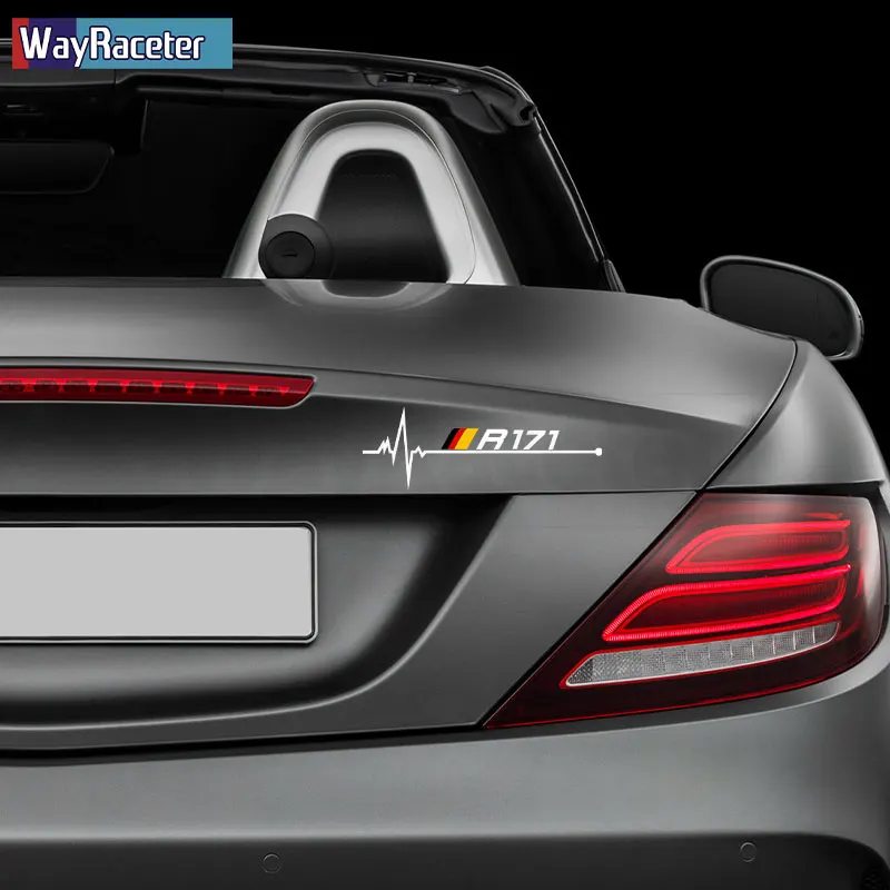 2 Pcs Reflective Vinyl Decal Germany Flag Window Sticker For Mercedes Benz SLC SLK Class R170 R171 R172 SLC43 SLK250 SLK350 55