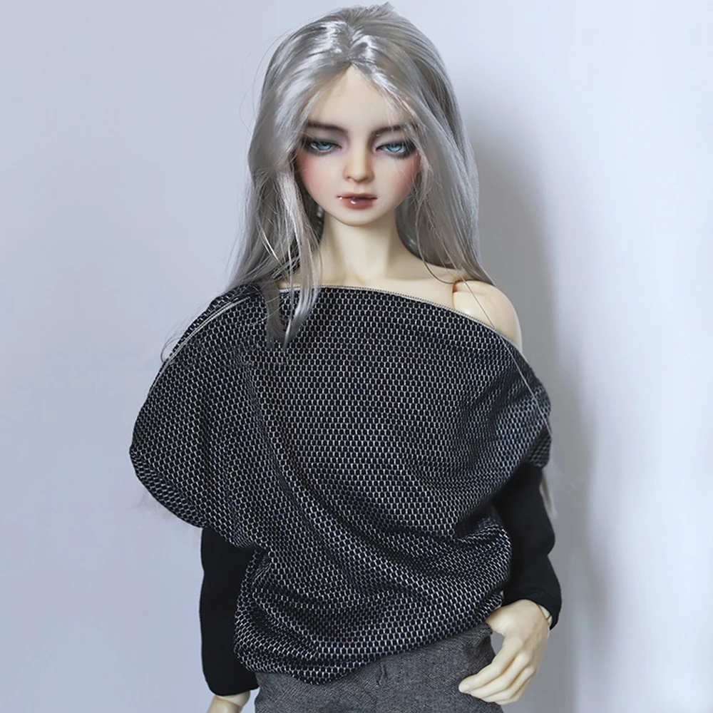 

G10-281 1/4 1/3 Uncle SSDF POPO68 SD BJD MSD doll baby clothes Strapless zipper silver python stitching bat shirt 1pcs