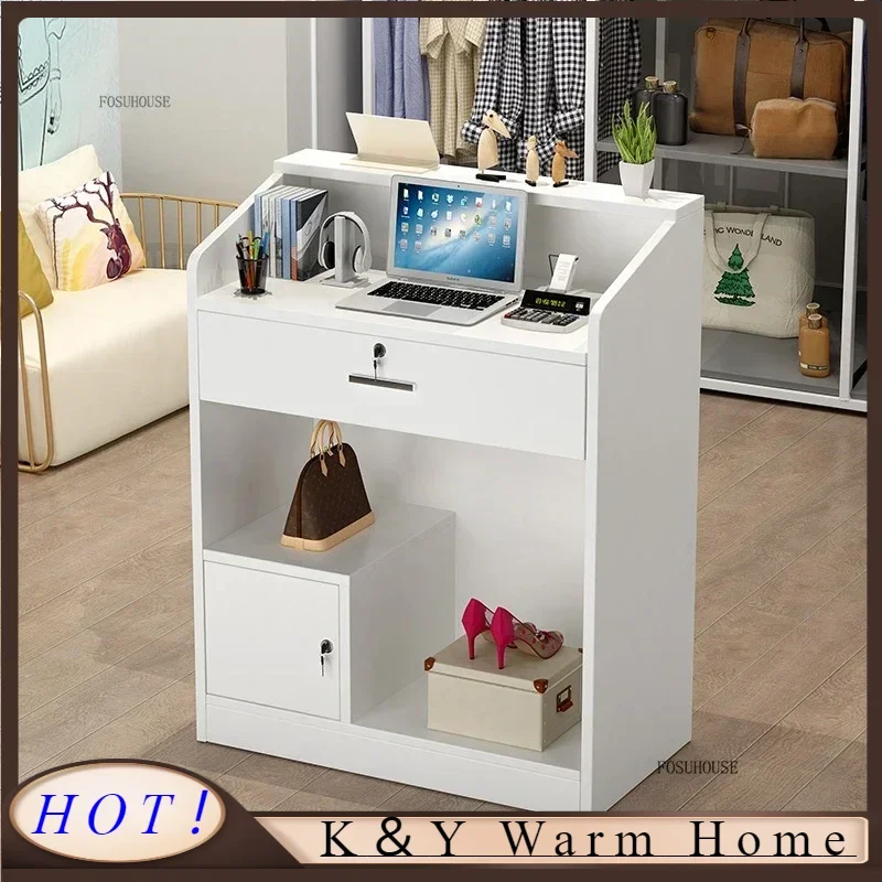 

Luxury Hotel Reception Desks Office Furniture Shop Small Cash Register Simple Convenience Store Clothing Store Bar Cabinet Table