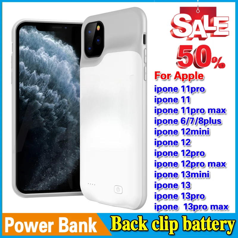 High-Quality Back Clip Battery Power Bank for Apple  iphone11/12/13/mini/pro/plus/pro Max Battery Power Case Powerbank