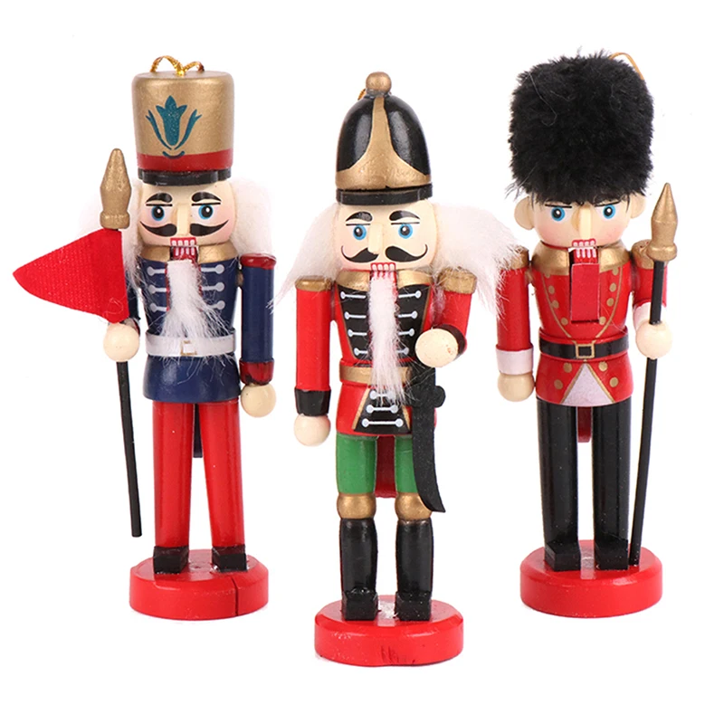 1Pc Random Nutcracker Puppet Soldier Ornaments Christmas Pendant Desktop Decor Cartoon Soldiers Band Dolls Nutcracker Home Decor