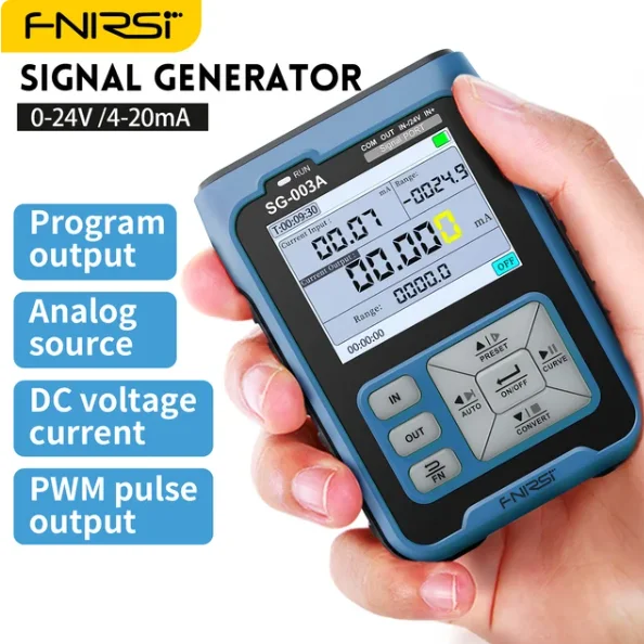 FNIRSI SG-003A Signal Generators 0-10V 4-20mA Adjustable Current Voltage Simulator PWM Pulse Output TFT Full-color LCD Display