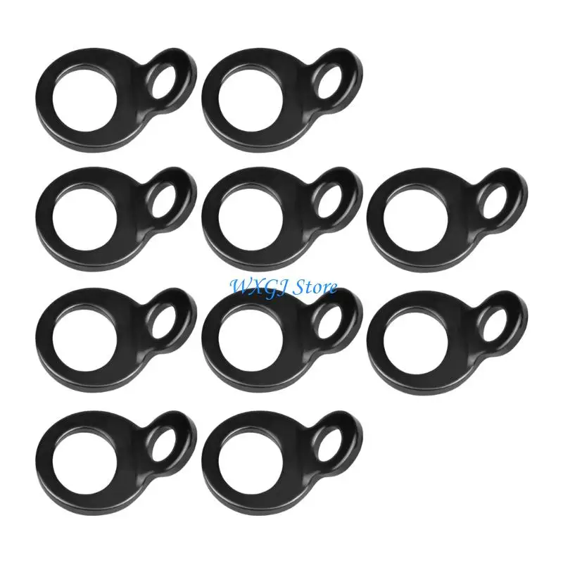 

37JE Stainless Steel O Rings Tie Down Anchors Hooks 10Pcs For Dirtbike ATV Trailer