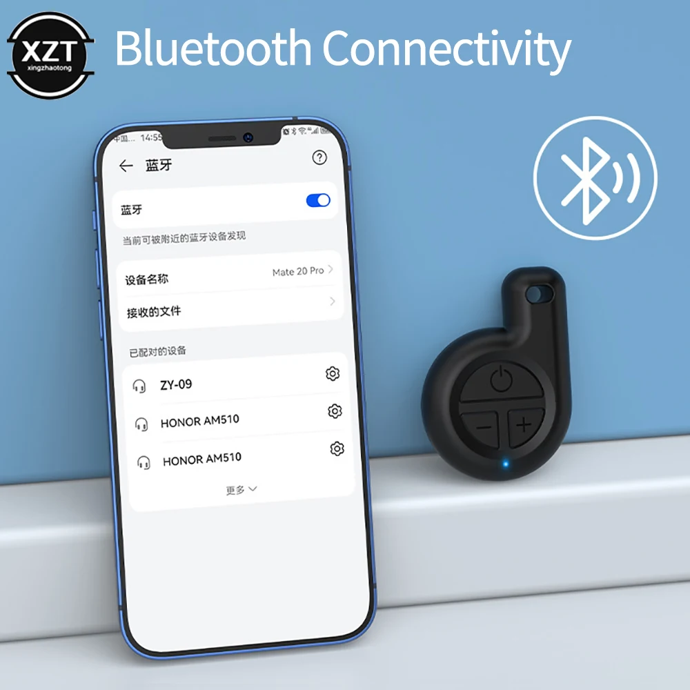 New Universal Rechargeable Wireless Bluetooth Remote Camera Controller Video Live Tiktok Movie Page Turning Android Apple Phone