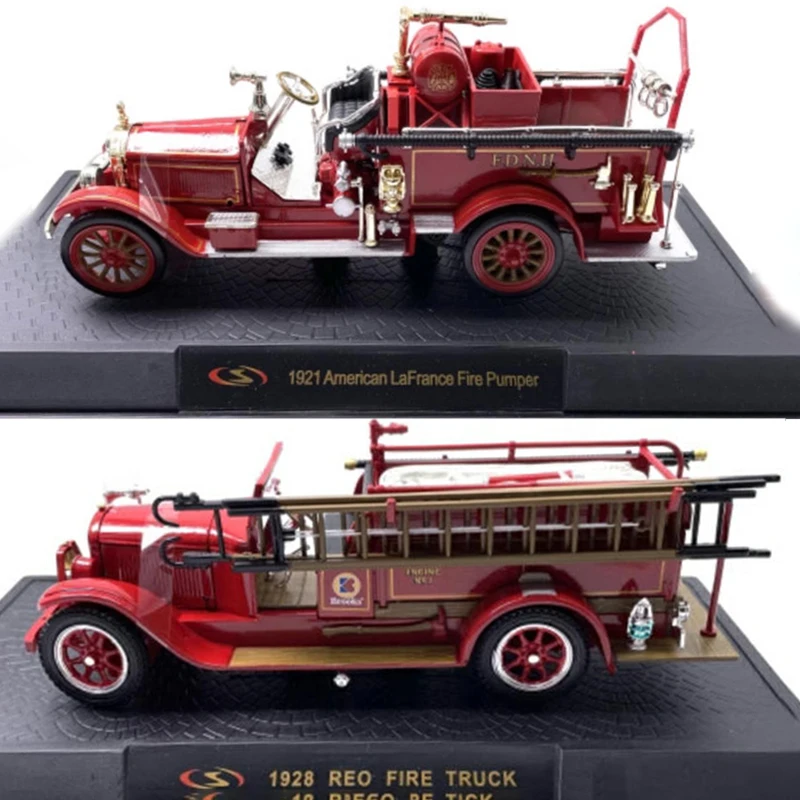 

Singature Alloy 1/32 1921, американский пожарный насос LaFrance/1928, модель REO FIRE TRUCK, классический сувенир, подарок, статический дисплей