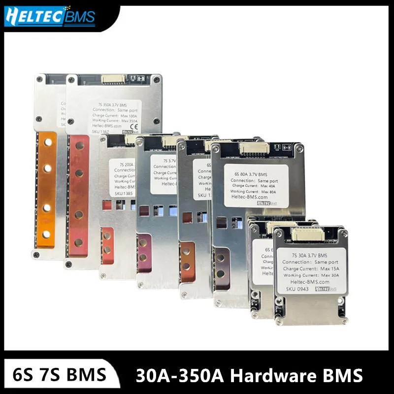 Heltec 24V BMS 6S 7S 30A 60A 80A 150A 200A 300A 350A BMS Balance Board 24V Solar Energy Storage/Ebike/electric tools/ inverter