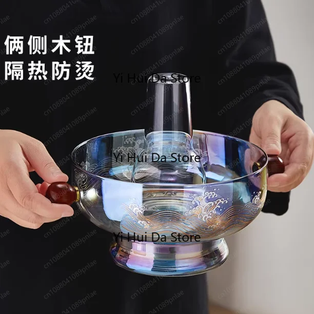 Old-fashioned Beijing Glass Hot Pot, High Temperature Resistant Thickened Small Pot, Electric Ceramic Stove, Mutton Stew