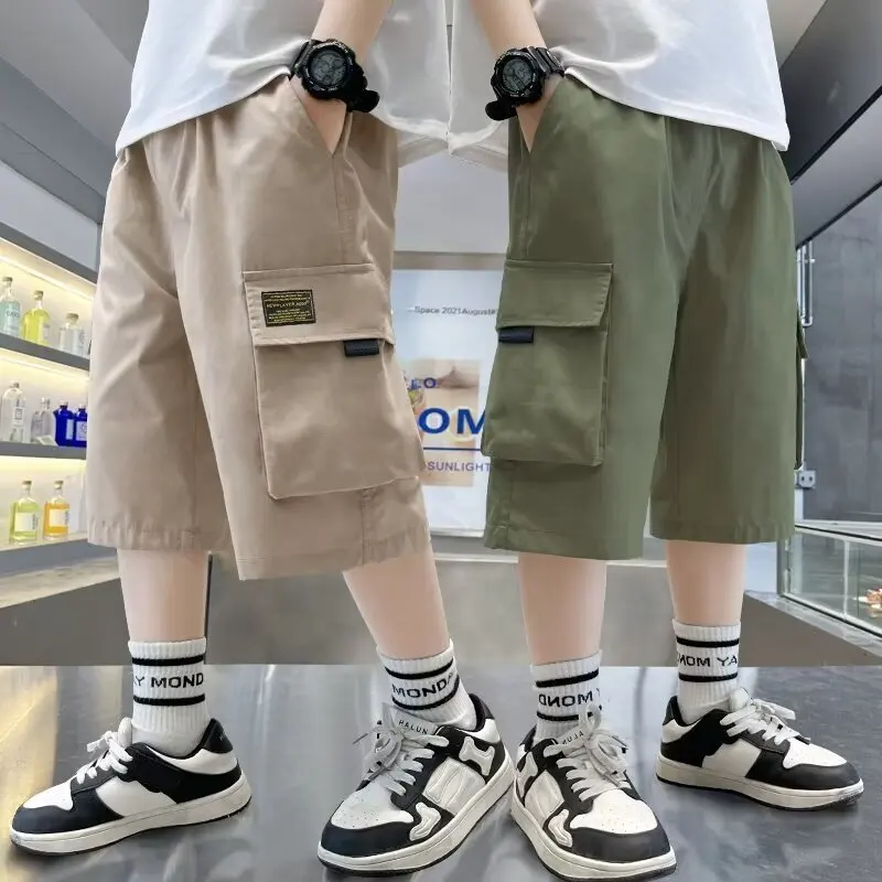 

Boys' Overall Shorts New Summer Thin Children's And Big Children's Shorts Casual Sports Pants For Outer Wear