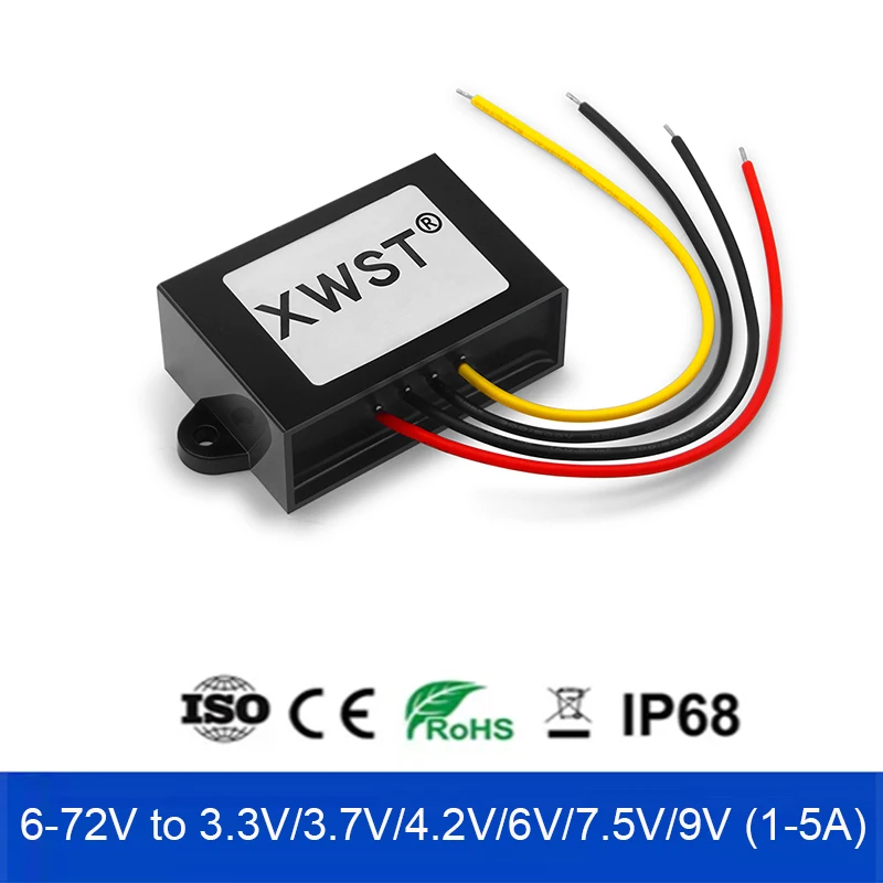 

DC DC Buck Converter 6-72v 12v 24v 36v 48v 60v to 3.3v 3.7v 4.2v 6v 7.5v 9v Step Down Power Inverter 1A~ 5A Voltage Regulator