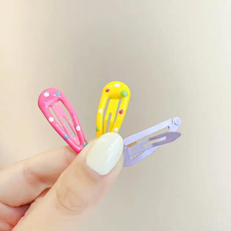 30Pcs Kids Hair Accessories Polka Dot Hairpin Mini 3cm BB Hair Clip Side Girls Hairgrip Candy Color Barrette Children Headwear