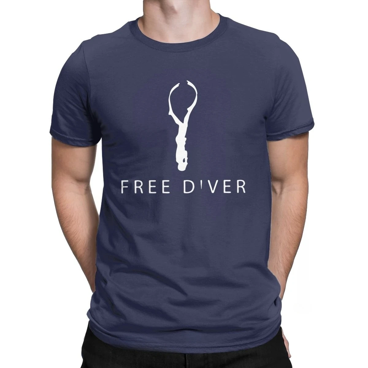 Free Diver T-Shirts Men Divin Scuba Water Sports Casual Cotton Tee Shirt Crew Neck Classic Short Sleeve T Shirt Graphic Clothes