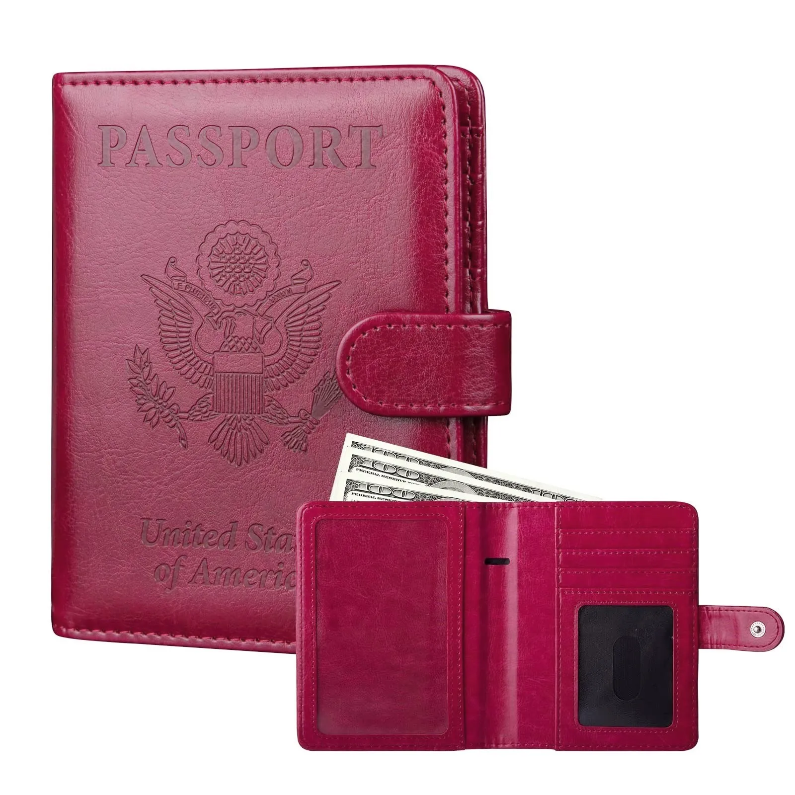 

Passport Holder Cover Wallet Travel Essentials RFID Blocking Leather Card Case Travel Accessories for Women Men