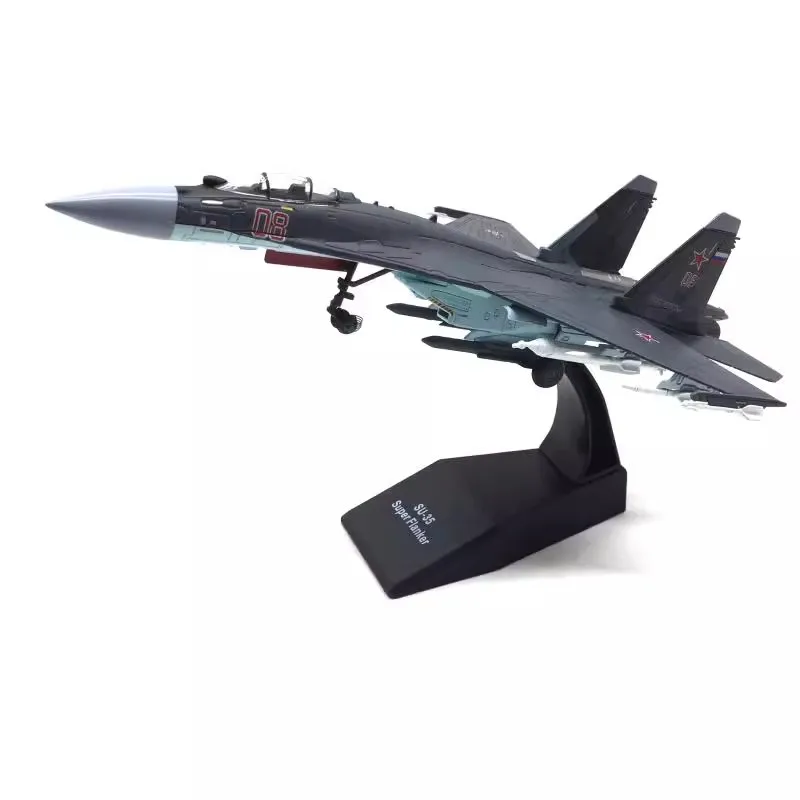 1/100 Scale Russian Su-35 Fighter Simulation Model Miniature Metal Alloy Aircraft Collectible Replica Model