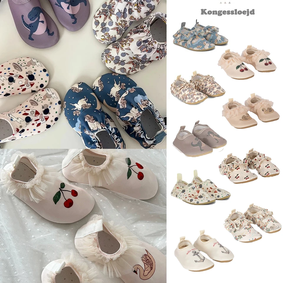 New Baby Boy Girl Beach Shoes KS Children Print Water Sports Sneakers Swimming Aqua Barefoot Shoes Kids Indoor Outdoor Slippers