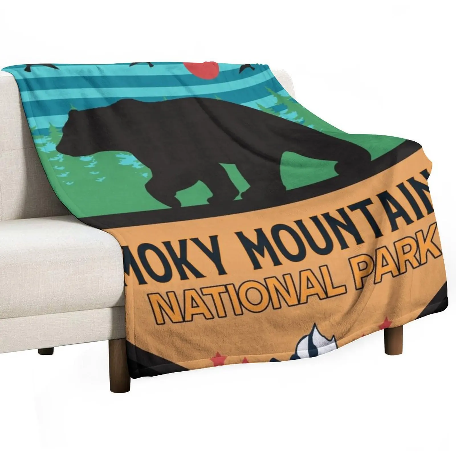 Smoky mountains national park Throw Blanket funny gift Thins christmas gifts Blankets