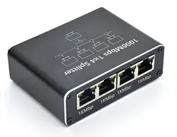 Rj45イーサネットスプリッター,USB電源ケーブル付き,インターネットアダプター,1〜4出力,ネットワークスプリッター,1000Mbps