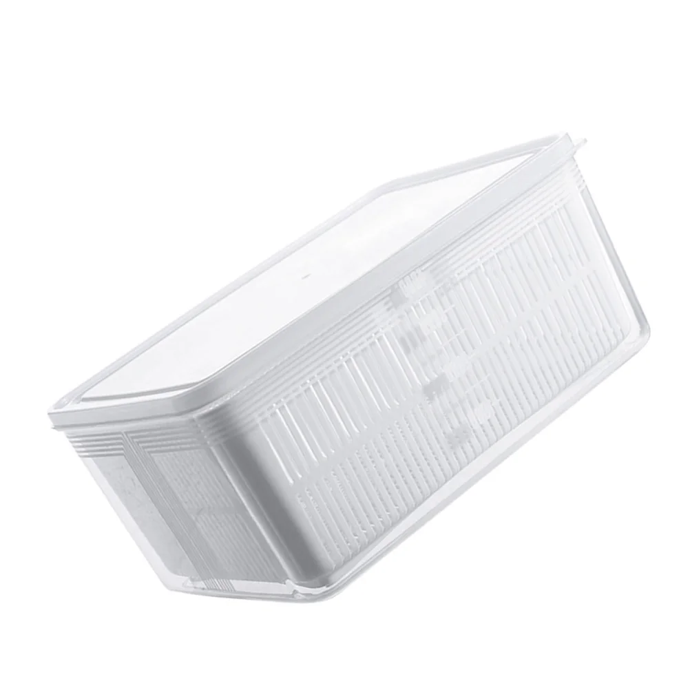 

Multi-functional Storage Basket Double-layer Design Vegetable Fruit Wash Kitchen Supplies Dust-proof Insect-proof