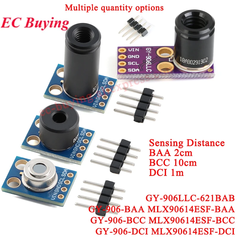 

GY-906-BAA/BCC/DCI MLX90614ESF Новый бесконтактный инфракрасный бесконтактный модуль датчика температуры MLX90614-DCI