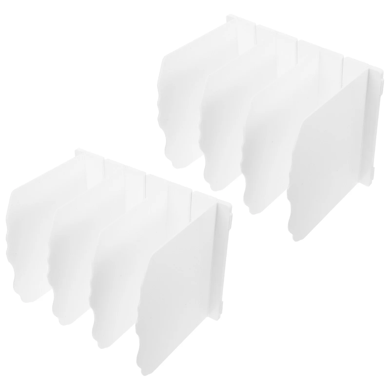 

2Pcs Wardrobe Rack Adjustable Storage Shelves Wavy Closet Dividers Handbag Purse Organizer Cabinet Bookshelf Divider