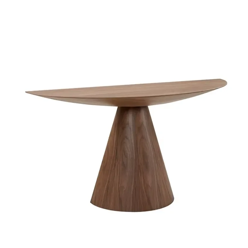 Modern Walnut Veneer Console Table for Villa Apartment Living Room High Quality Furniture