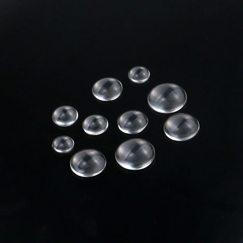 100pcs8/10/12/14/15/15.7/16/18/mm Round Flat Back Transparent Clear Glass Cabochon For DIY Charm Pendant Necklace Jewelry Making