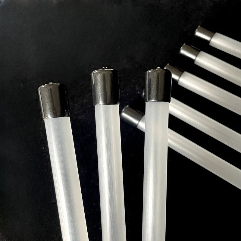 Naxilai 100PCS ขายส่ง 19.68 นิ้วโปร่งแสงบรรจุภัณฑ์หลอดสีดําสําหรับหลอดเก็บพลาสติกแข็งท่อกลม