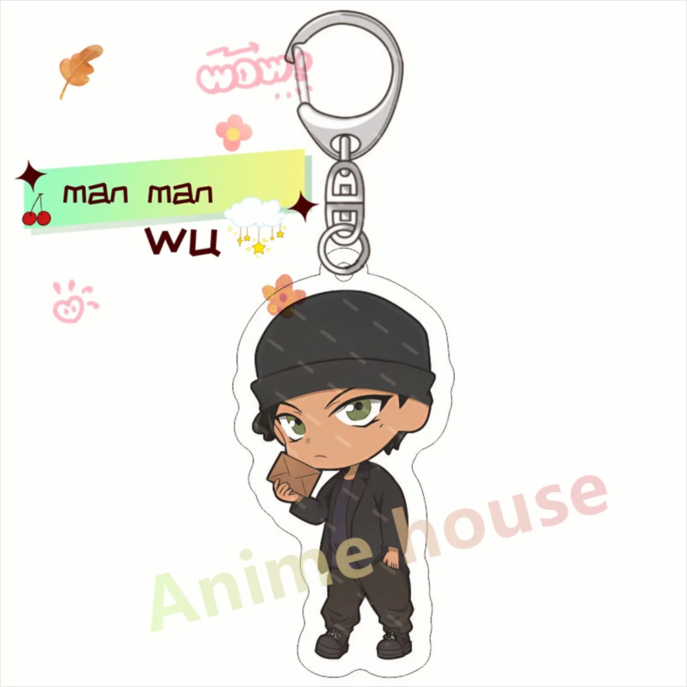 Anime fans Wild Police Story Cartoon Keychain solve a case Cosplay Q Version Figures Acrylic Pendant Key Chain Friend gifts