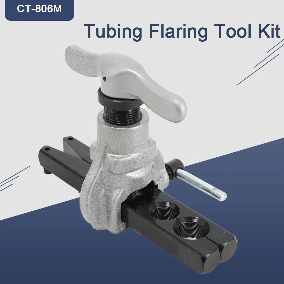 Tubing Flaring Tool Kit 6 Hole Single Splint Eccentric Tube Expander Aluminum alloy CT-806M for Refrigeration Gas Brake Line