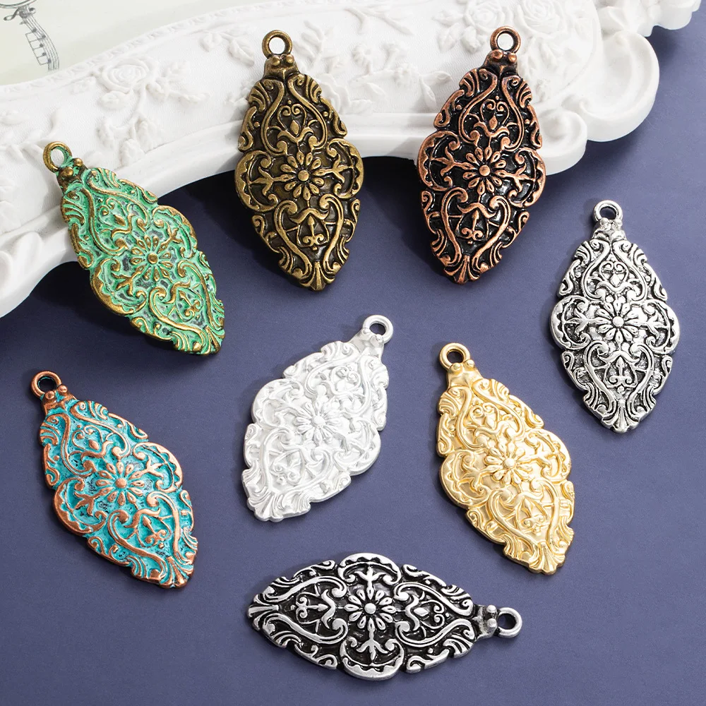 

Retro alloy jewelry pendants with irregular patterns, DIY necklace pendants and accessories