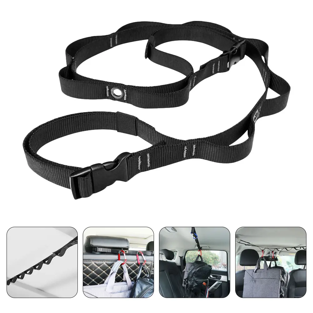 

Car Clothesline Multifunctional Durable Hanging Strap Retractable Organizer For Car Trunk Home Travel Outdoor Camping Gear