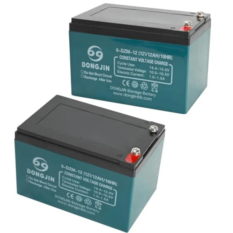 

2 шт. 6DZM12 6DZM12 12 В 12 Ач мотоциклетная перезаряжаемая герметичная свинцово-кислотная батарея для 24 В скутера, электрического велосипеда, картинга, квадроцикла, UTV, гольфа
