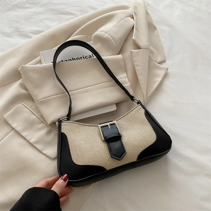 حقيبة فرنسية بسيطة، حقيبة كتف كروس متعددة الاستخدامات شهيرة للنساء لعام 2025، حقائب إبط عصرية غير رسمية #5