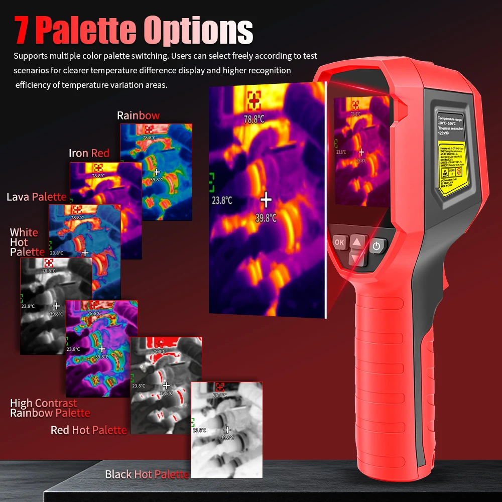 UNI-T UTI120S+ Thermal Imaging Camera Super Infrared Resolution 240x180 Thermal Imager For Repair Floor Heating Tube Testing view 2