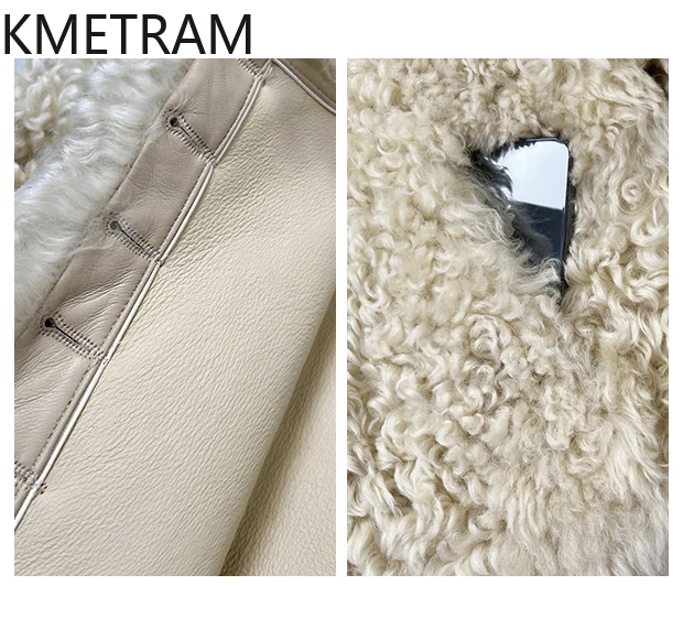 Natural toscana lã pele de carneiro dupla face jaqueta de pele feminina luxo curto casaco de pele real inverno roupas femininas 2025 jaquetas peludas