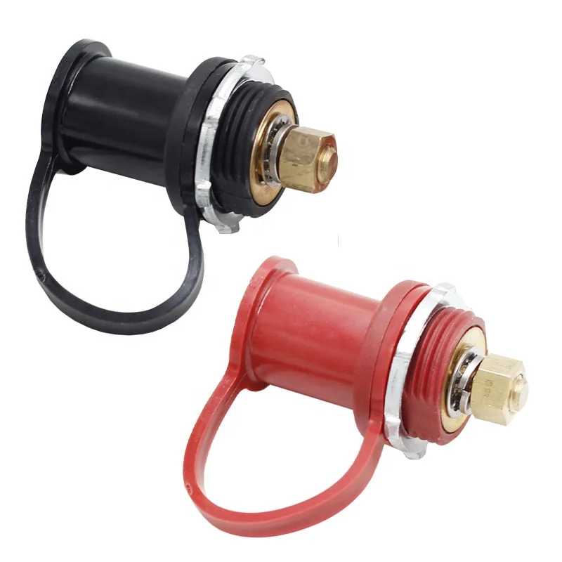 

250ACar Thru Panel Battery Terminal Connector 20MM Studs Red 250A Battery Charger Post With Cover