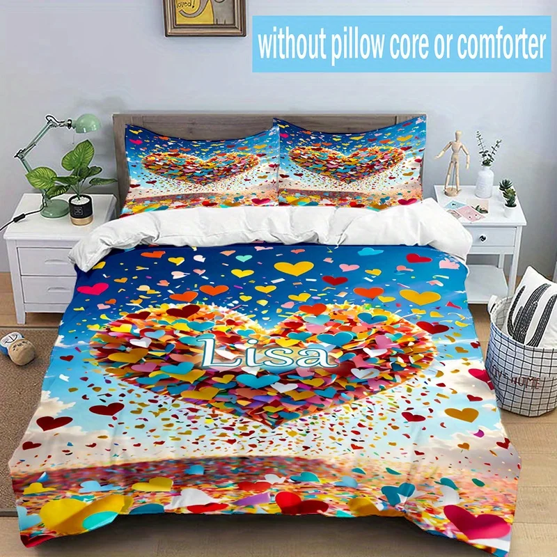customized name Bedding Set 3D Print Polyester Duvet Cover Single Twin Queen King Size for Home Decoration Birthday Gift