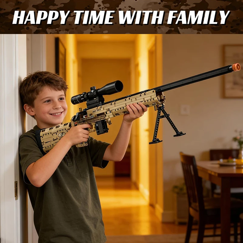 

Коллекционный набор строительных блоков: модель снайперской винтовки и пистолета, конструктор STEM для подростков и взрослых, коллекционная игрушка для мальчиков и девочек, подарок