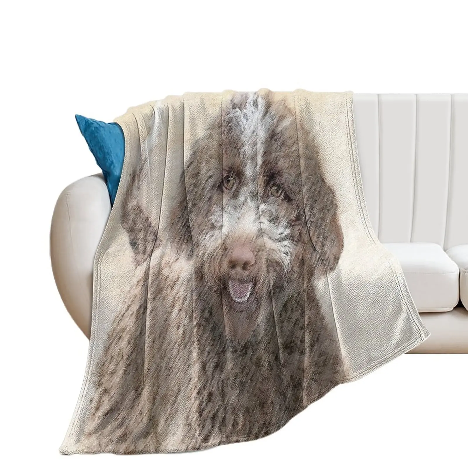 

Lagotto Romagnolo Painting - Cute Original Dog Art Throw Blanket Decorative Beds manga Blankets