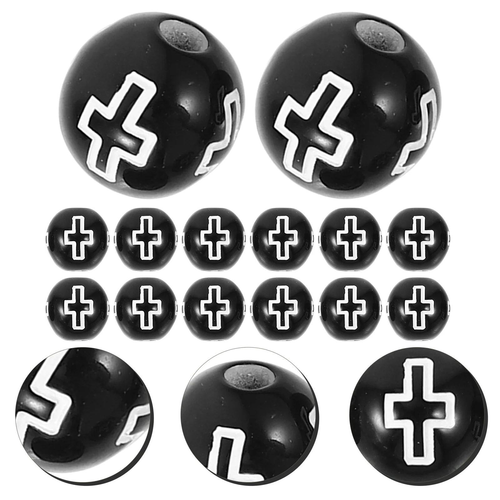 

500Pcs DIY Acrylic Cross Pattern Beads Loose Jewelry Making Beads Bracelet Necklace Craft Accessories DIY Crafts Accessories