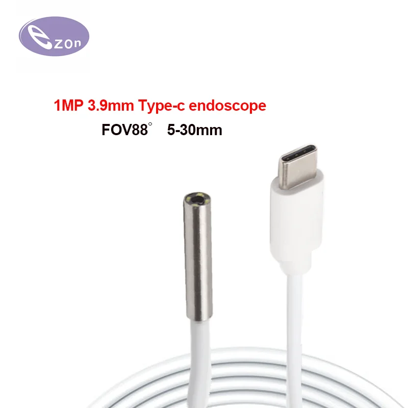 1MP endoscope Type-c Android phone lens diameter 3.9mm FOV88゜ macro car repair EZ-EN39S-typec