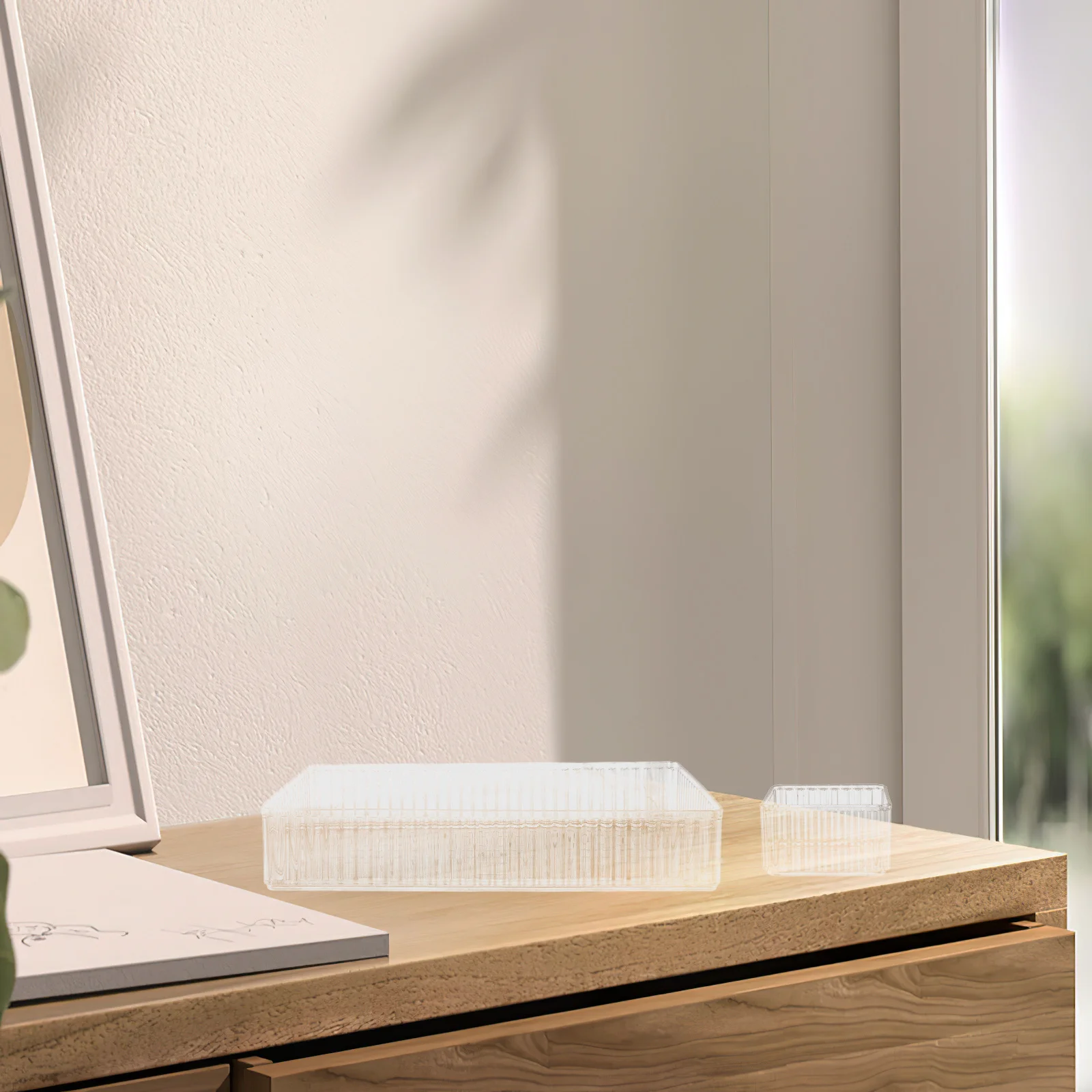 

18Pcs Acrylic Clear Drawer Organizers Stackable Transparent Storage Bins Multi-Size Boxes for Office Home Craft Supplies