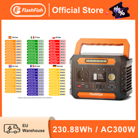 FF FlashFish Portable Power Station 300W AC Solar Generator 230.88Wh Lithium Batteries Lighting Power Supply Outdoor Battery RV