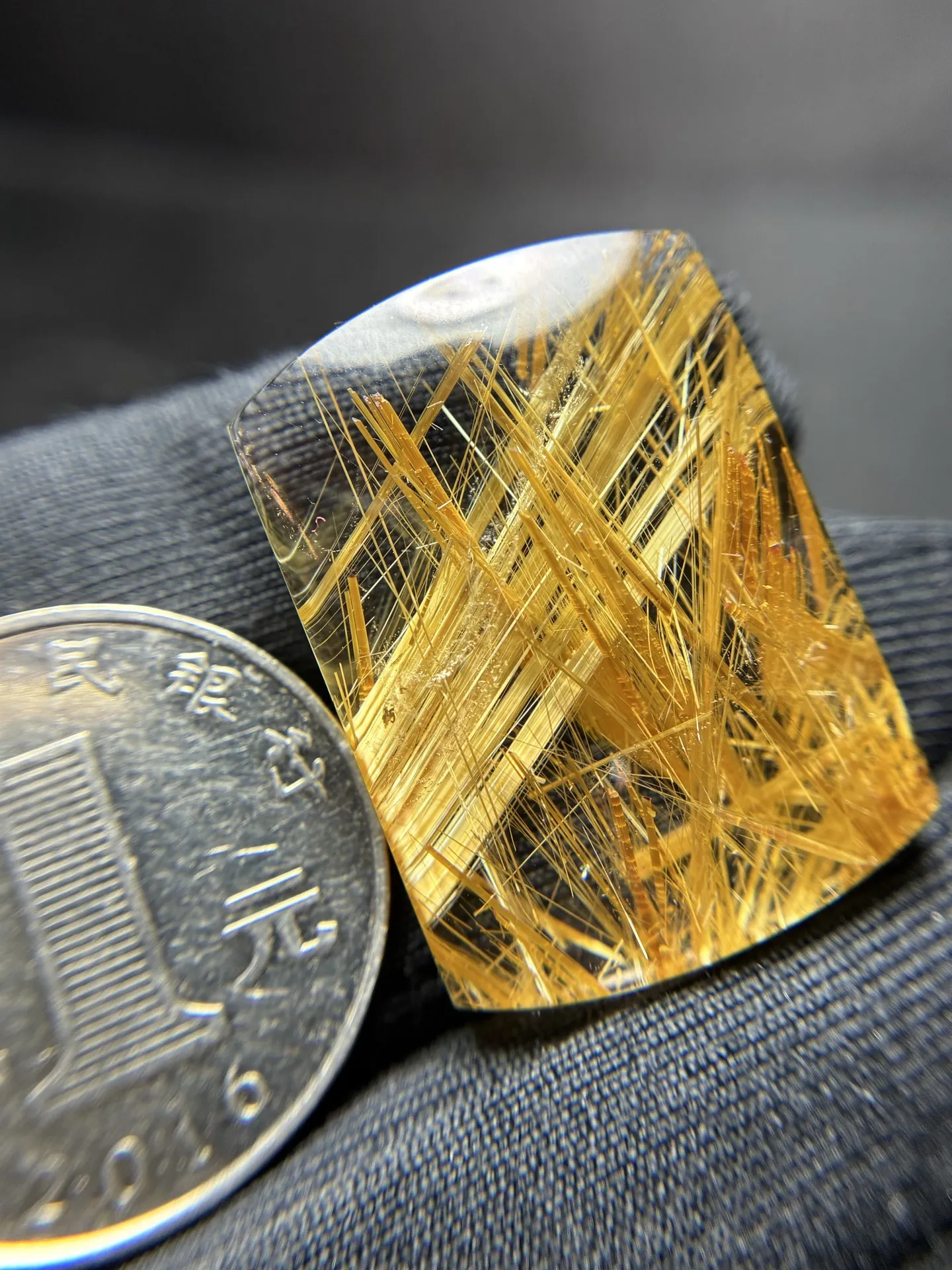 Natural Gold Rutilated Quartz Pendant Rectangle Rare Rutilated Jewelry 30x17.4x10.3mm Men Women Brazil AAAAAAA
