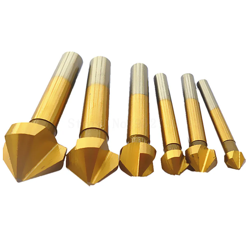 Ti-plated  metal chamfer 90 ° chamfer cutter, three-edge alloy chamfer drill, countersink drill and milling cutter