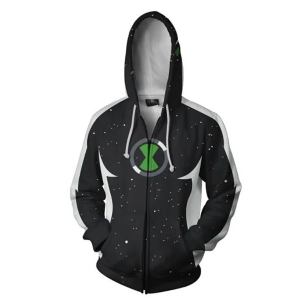 Anime Ben10 Hoodies Men 3D Print Hooded Sweatshirt Women Casual Loose Sportswear Gwen Tennyson Cosplay Costume Halloween Party