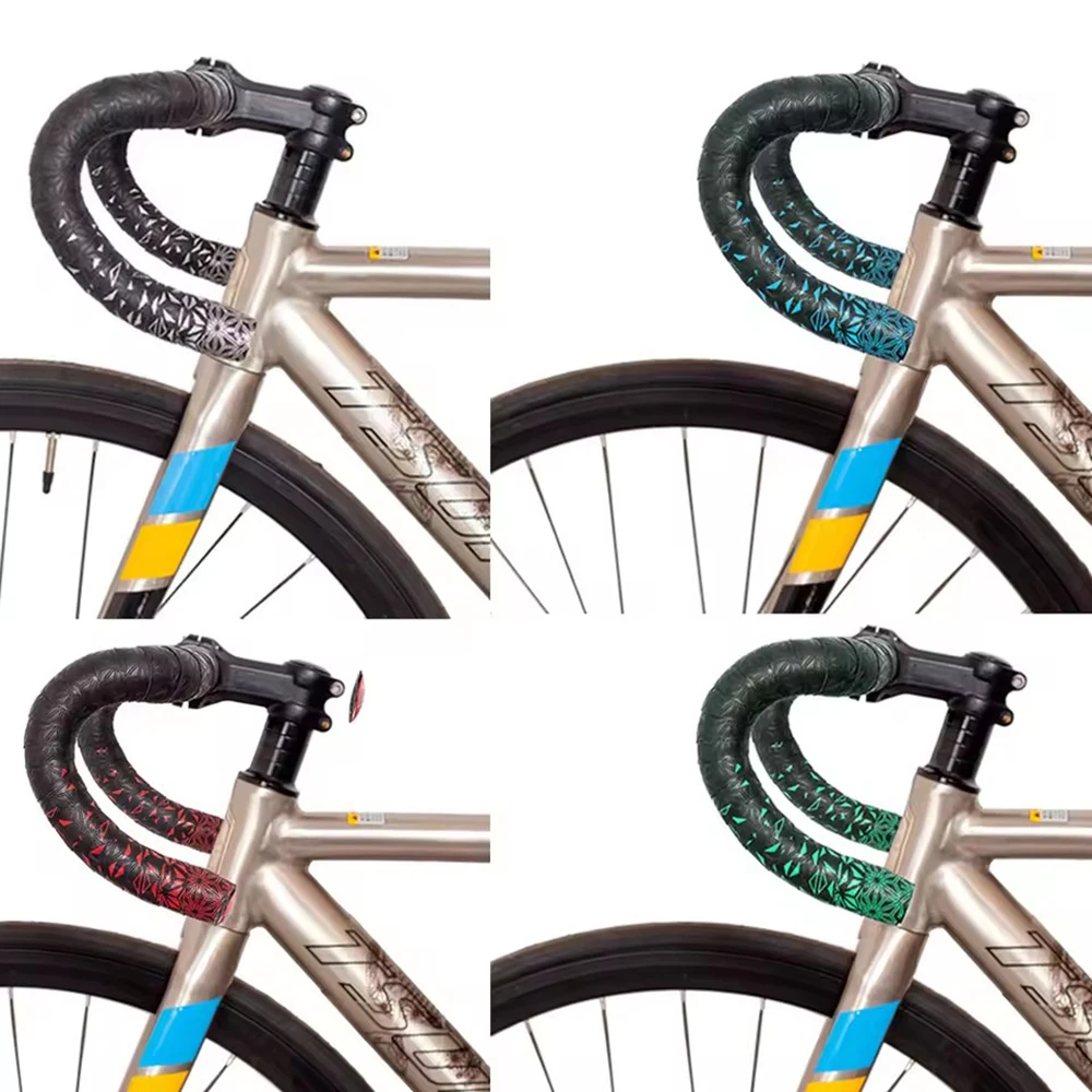Rennrad-Lenkerband Farbverlauf Lenkerbänder EVA/PU Weiches Anti-Vibrations-Wickelband Langlebiges Lenkerband – Detail 5
