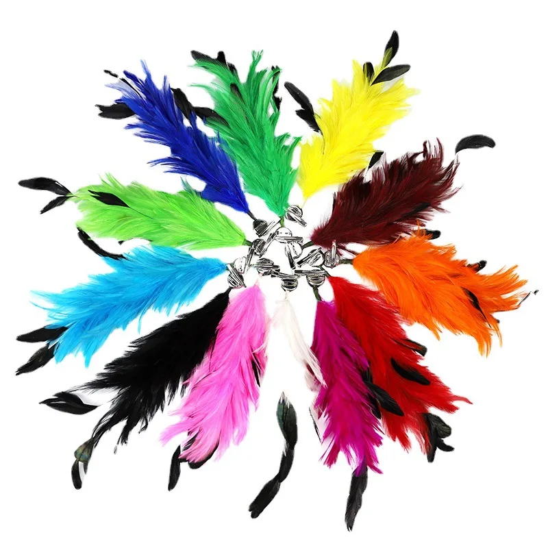 Colorful Feather Flowers Hair Accessories, Hairpins, Brooches, Corsage Fairy Performance Props