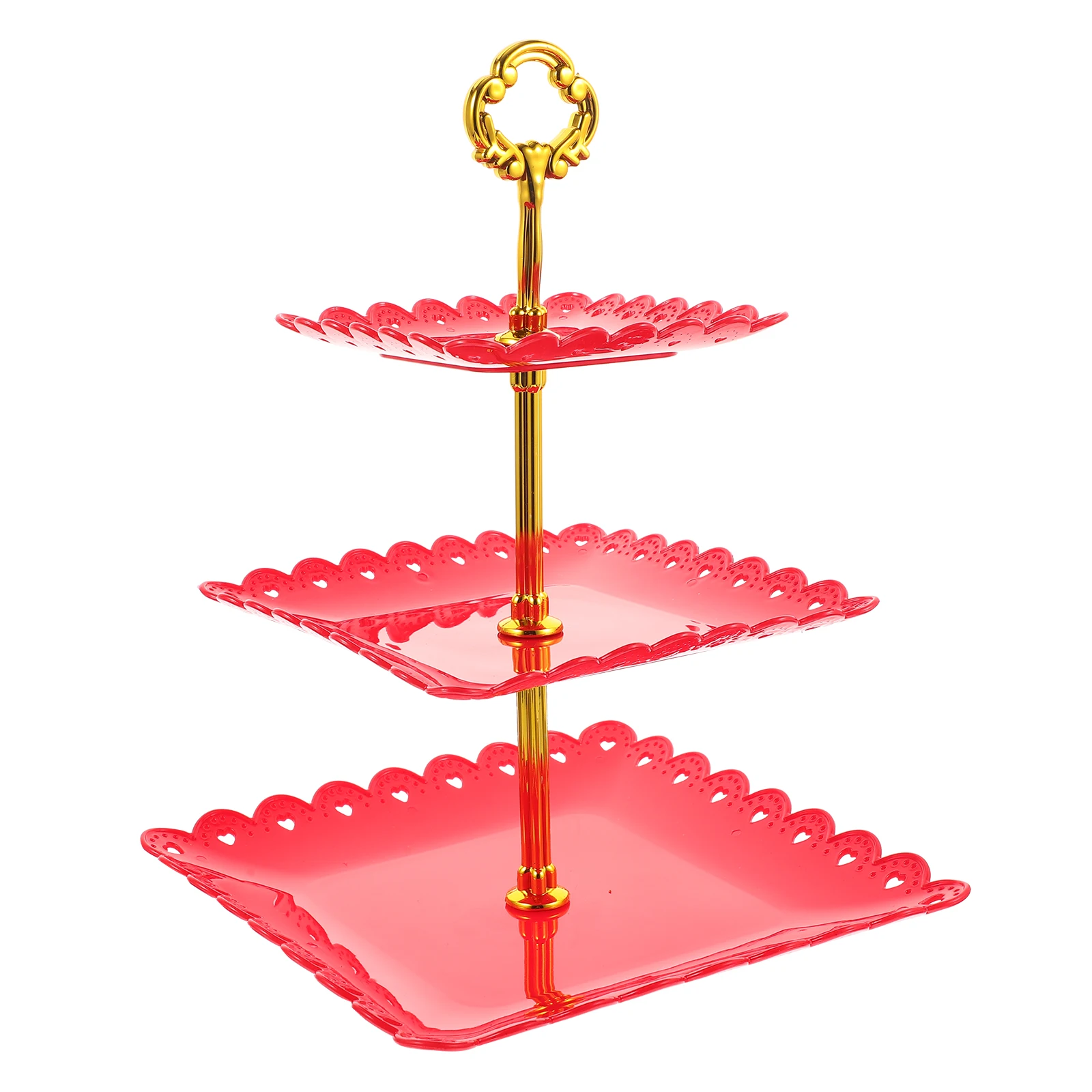

Plastic ABS 3 Tiers Cupcake Stand Dessert Display Rack Candy Plate Wedding Party Tray Cake Sugar Dish Tiered Serving